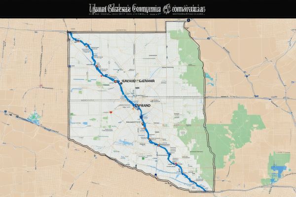 Service area map showing coverage in Upland and surrounding California communities